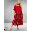 Frenzi Jurk Bloemenprint Rood
