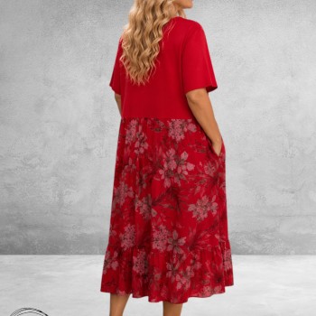 Frenzi Jurk Bloemenprint Rood