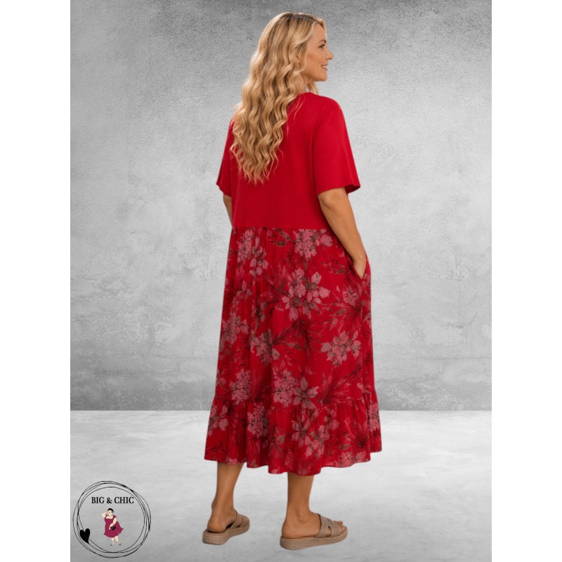 Frenzi Jurk Bloemenprint Rood