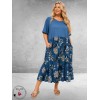 Frenzi Jurk Bloemenprint Blauw
