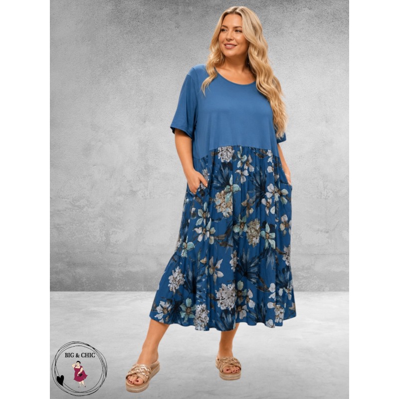 Frenzi Jurk Bloemenprint Blauw