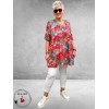Frenzi Shirt A-Lijn Flowers Rood/Pink