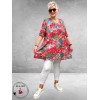 Frenzi Shirt A-Lijn Flowers Rood/Pink