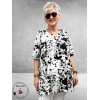 Frenzi Shirt A-Lijn  Wit/Grijs/Zwart
