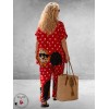 Frenzi Broekpak Stippen/Hondjes Rood