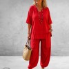 Frenzi Tweedelige Broekpak Rood