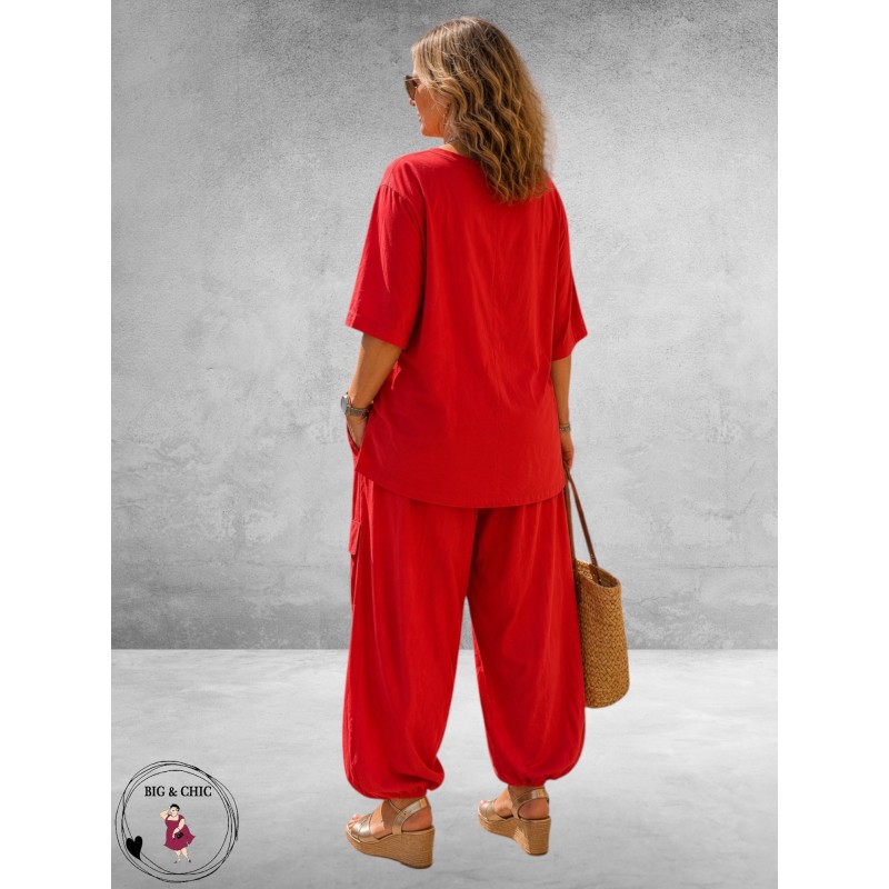 Frenzi Tweedelige Broekpak Rood