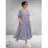 FRENZI Jurk Lang Blauw/Wit