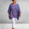 Frenzi Tuniek Oversized Flowers Pink/Blauw