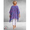 Frenzi Tuniek Oversized Flowers Pink/Blauw