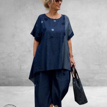 Frenzi Shirt A-lijn Jeans Met Dots