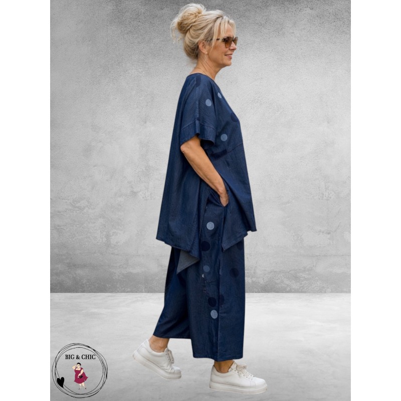 Frenzi Shirt A-lijn Jeans Met Dots