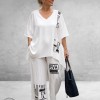 Frenzi Tweedelige Pak Wit Trendy Touch