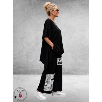 Frenzi Tweedelige Pak Zwart Trendy Touch