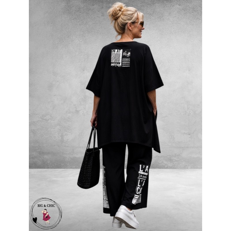 Frenzi Tweedelige Pak Zwart Trendy Touch