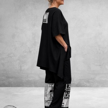 Frenzi Tweedelige Pak Zwart Trendy Touch
