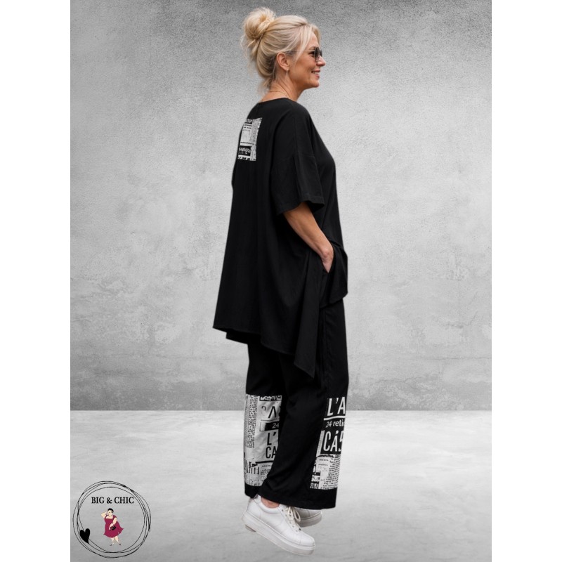 Frenzi Tweedelige Pak Zwart Trendy Touch