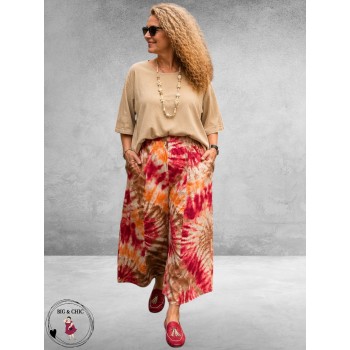 Frenzi Ballonbroek Tie-Dye Rose-Orange-Zand