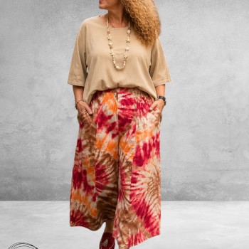 Frenzi Ballonbroek Tie-Dye Rose-Orange-Zand