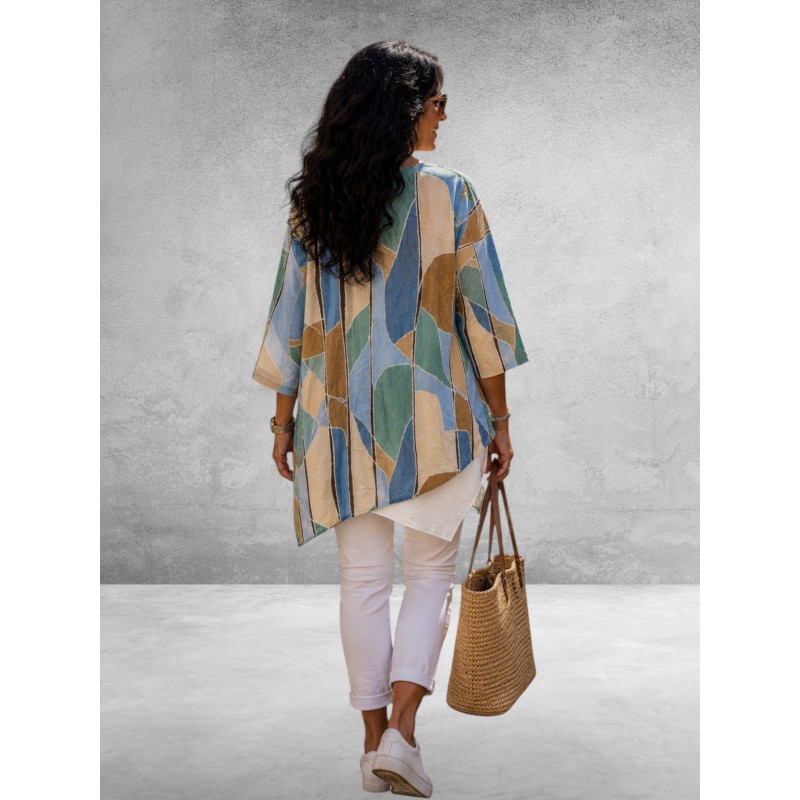 Frenzi Shirt  Katoen Artistiek Print