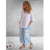 Frenzi Broek Culotte Lichtblauw/Wit
