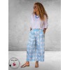 Frenzi Broek Culotte Lichtblauw/Wit