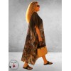 Frenzi Kaftanjurk Chiffon Bruin Multi