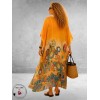 Frenzi Kaftanjurk Chiffon Oranje Multi