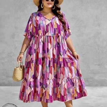 Frenzi Jurk Lang Roze-Lila