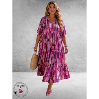 Frenzi Jurk Lang Roze-Lila