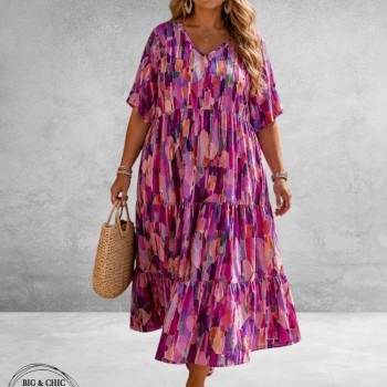 Frenzi Jurk Lang Roze-Lila