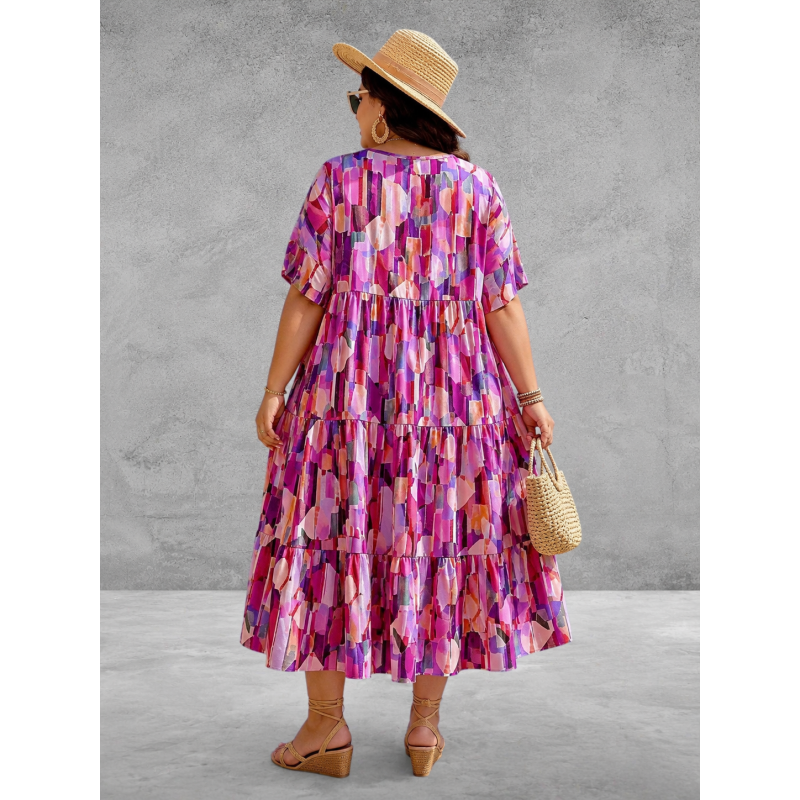 Frenzi Jurk Lang Roze-Lila