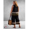 Frenzi 2-Delige Broek-Top-Set Blauw/Bruin