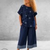 Frenzi Broekpak Jeanslook /Stippen