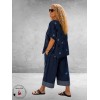 Frenzi Broekpak Jeanslook /Stippen