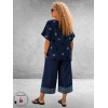 Frenzi Broekpak Jeanslook /Stippen