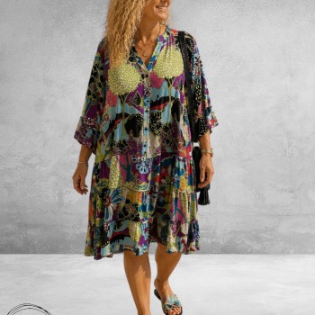 Frenzi Ibiza Jurk Toscane/Flowers