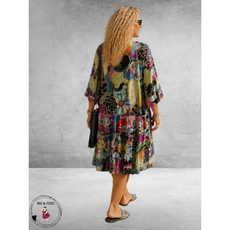 Frenzi Ibiza Jurk Toscane/Flowers