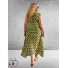 Frenzi Jurk Speelse Twist Kiwi/Bruine Dots