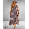 Frenzi Jurk Speelse Twist Taupe/Ecru Dots