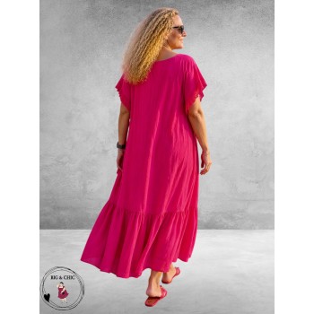 Frenzi Jurk Maxi Volantmouw Rood