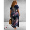 Frenzi Broekpak Flowers Blauw