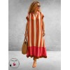 Frenzi Jurk Maxi Retro Beige/Roze