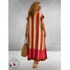 Frenzi Jurk Maxi Retro Beige/Roze