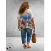 Frenzi Shirt Oversize Santorini Blauw