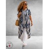 Frenzi Jurk Katoen Ballon Blauw-Wit 