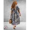 Frenzi Jurk Katoen Ballon Blauw-Wit 