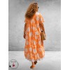 Frenzi Jurk Katoen Ballon Oranje-Wit 