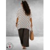 Frenzi Shirt twee laags Wit/Bruin/Dots