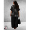 Frenzi Shirt twee laags Zwart/Grijs Dots